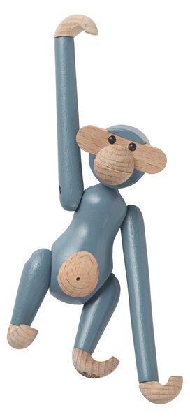 Dřevěná opička Monkey Mini Vintage Blue 9,5 cm