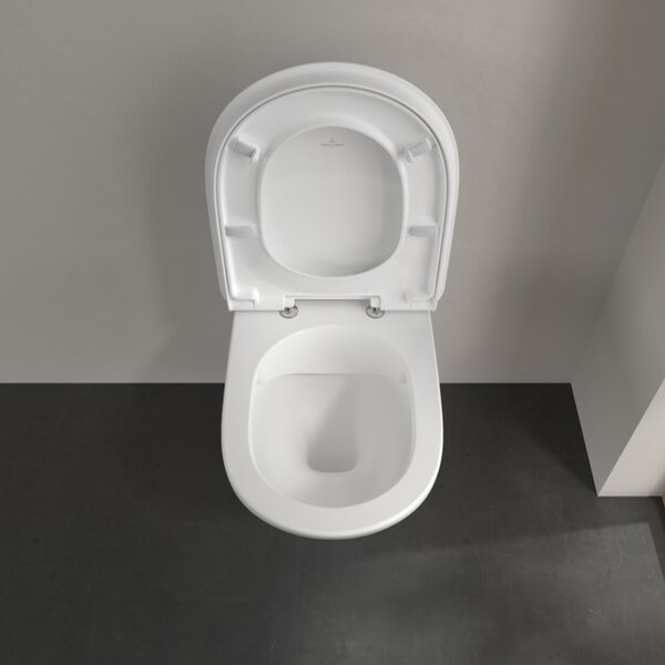Villeroy & Boch ViCare - WC sedátko s poklopem, QuickRelease, Softclosing, AntiBac, alpská bílá 9M67S1T1