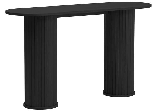Unique Furniture Černý dubový toaletní stolek Nola 130 x 40 cm