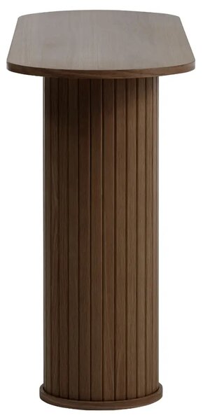 Unique Furniture Tmavý dubový toaletní stolek Nola 130 x 40 cm