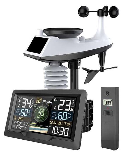 Profesionální meteostanice TE91 WiFi, černá