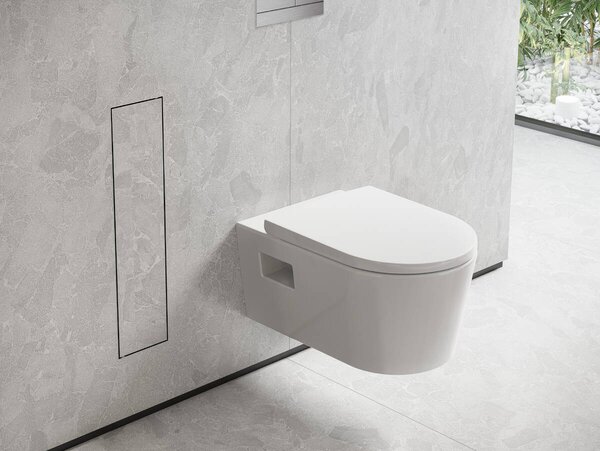 Hansgrohe XtraStoris Rock - Zabudovaný držák na WC kartáč s poličkou s možností obkladu, černá matná 56060670