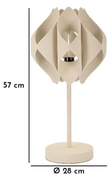 Béžová stolní lampa s kovovým stínidlem (výška 57 cm) Space – Mauro Ferretti