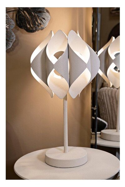 Béžová stolní lampa s kovovým stínidlem (výška 57 cm) Space – Mauro Ferretti