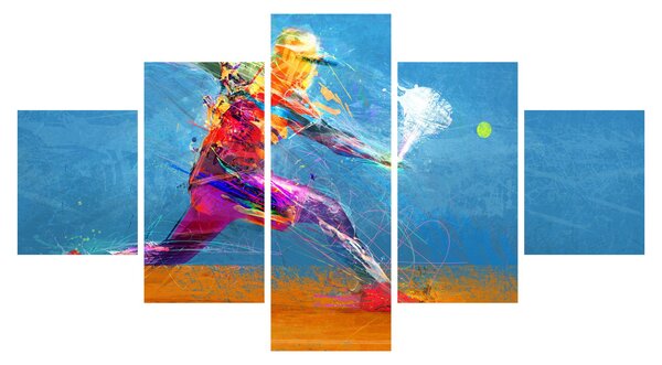 Obraz - Malovaný tenista (125x70 cm)