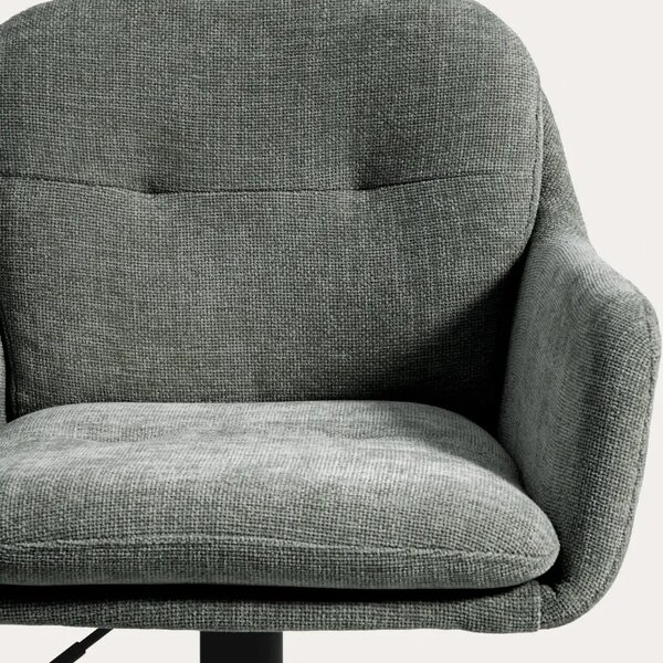 Kave Home Tmavě zelená otočná barová židle Lexa 65/85 cm