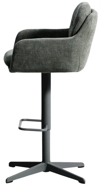 Kave Home Tmavě zelená otočná barová židle Lexa 65/85 cm