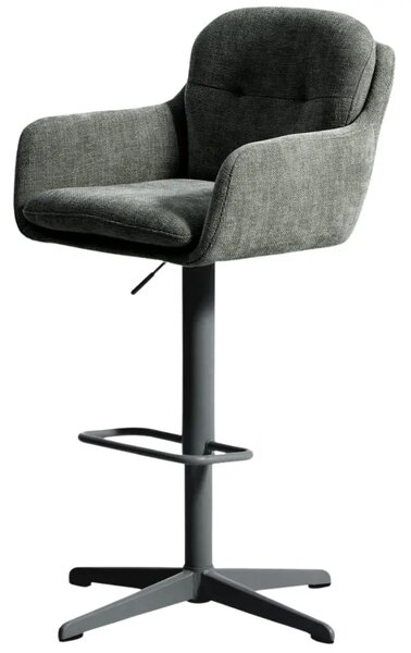 Kave Home Tmavě zelená otočná barová židle Lexa 65/85 cm