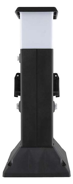Zahradní sloupek 230V 2Z - PG05, s LED osvětlením, černá