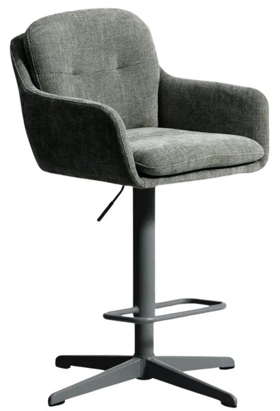 Kave Home Tmavě zelená otočná barová židle Lexa 65/85 cm