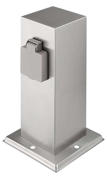 Zahradní sloupek 230V 2Z - PG11, stříbrná