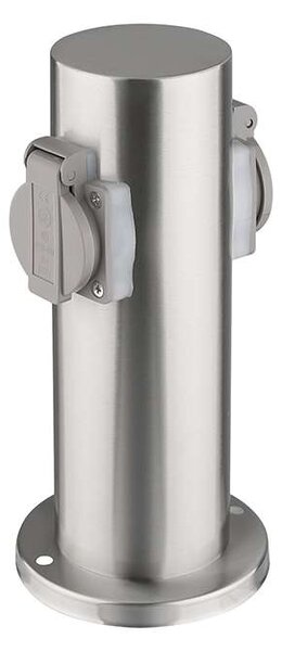 Zahradní sloupek 230V 2Z - PG10, stříbrná