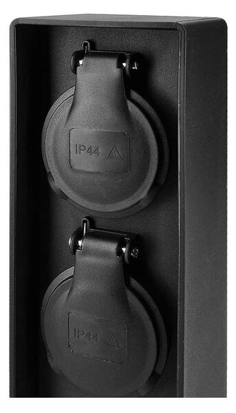 Zahradní sloupek 230V 2Z - PG04, černá