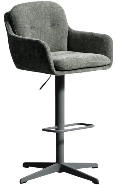 Kave Home Tmavě zelená otočná barová židle Lexa 65/85 cm