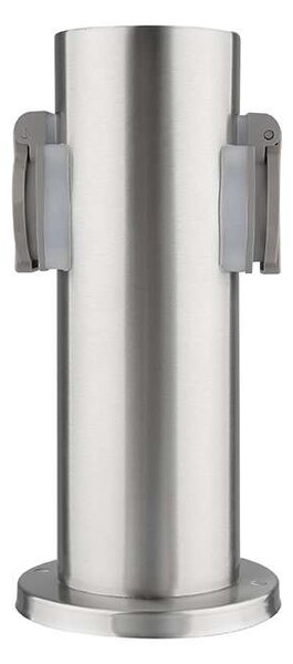 Zahradní sloupek 230V 2Z - PG10, stříbrná
