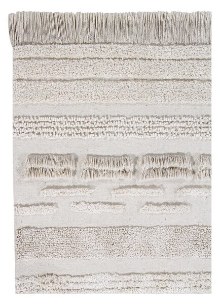 Světle šedo-krémový pratelný ručně tkaný bavlněný koberec 140x200 cm Air Natural – Lorena Canals