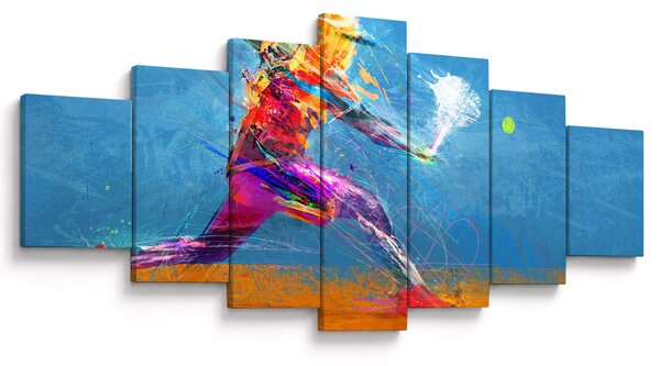 Obraz - Malovaný tenista (210x100 cm)