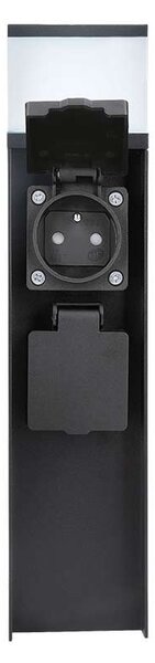 Zahradní sloupek 230V 2Z - PG13, s LED osvětlením, černá
