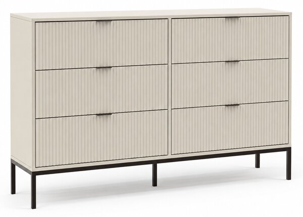 Komoda Cambre Wave II, krémová / bílá
