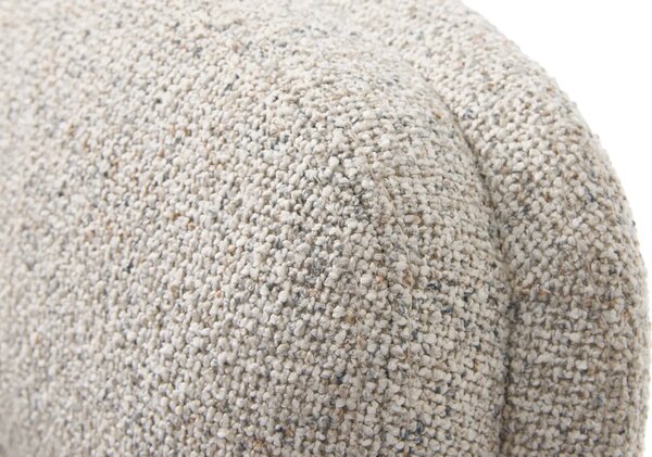 Unique Furniture Krémové bouclé otočné křeslo Sifton s podnožkou