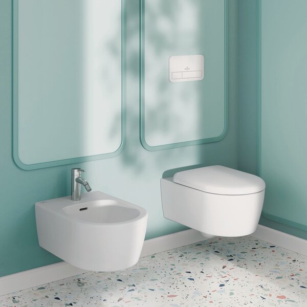 Villeroy & Boch Skyla Combi-Pack - SET závěsné WC TwistFlush[e³] + sedátko SoftClosing, alpská bílá 5656CL01