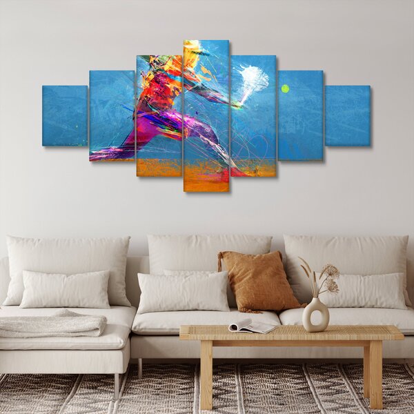 Obraz - Malovaný tenista (210x100 cm)