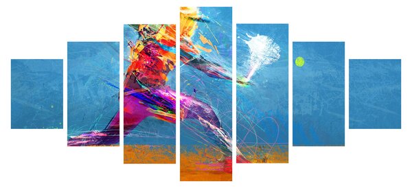 Obraz - Malovaný tenista (210x100 cm)
