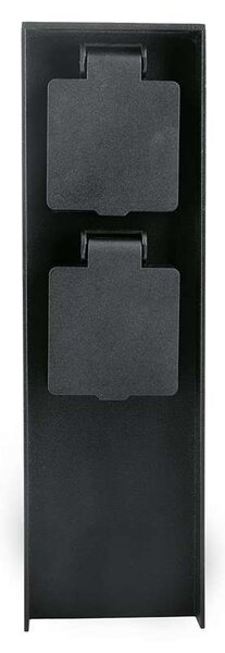 Zahradní sloupek 230V 2Z - PG12, černá