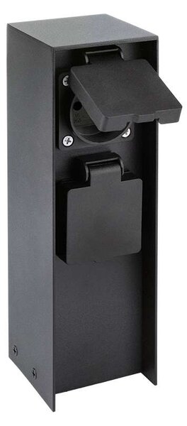 Zahradní sloupek 230V 2Z - PG12, černá