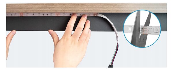 BERGE Digitální pásek LED - RGB - IP20 - 5m - duhový efekt
