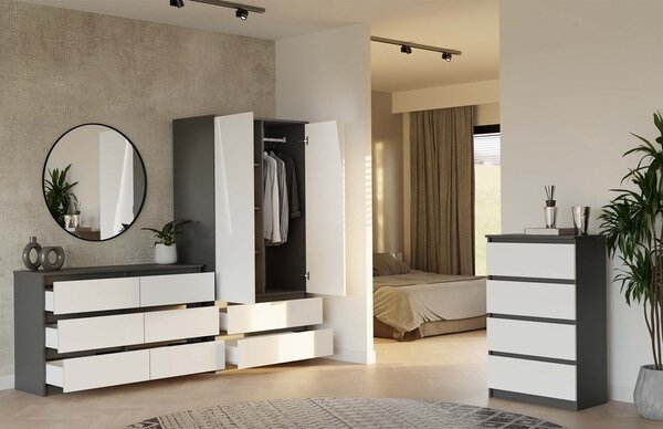 TP Living Komoda Malwa M6 120 cm antracit/bílá