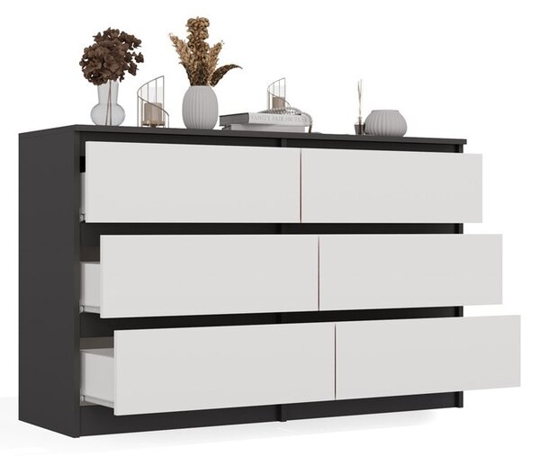TP Living Komoda Malwa M6 120 cm antracit/bílá