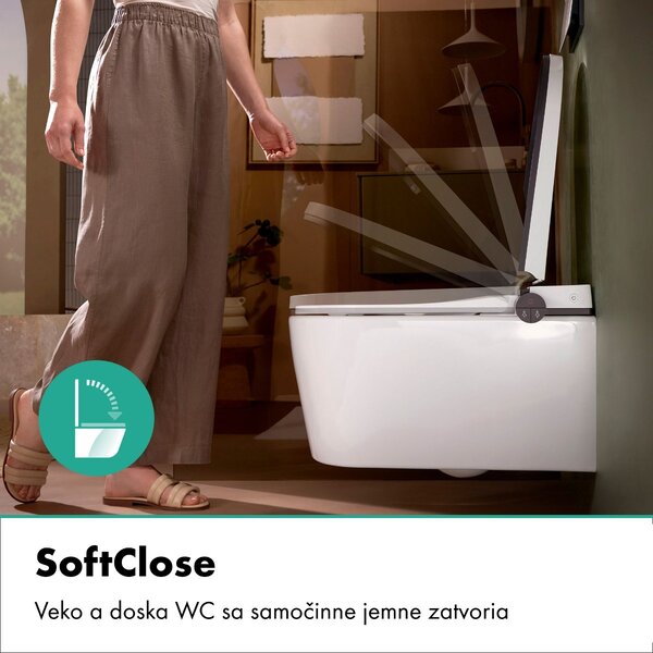 Hansgrohe LavaPura Element S - Závěsné sprchové WC, kompletní sada, AquaHelix Flush, SmartClean, HygieneEffect, bílá 63021450