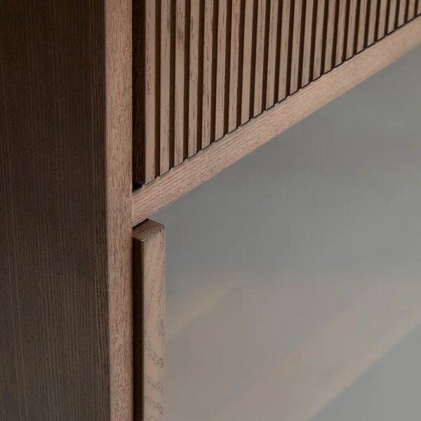 LÉTO -15% Kave Home Hnědá komoda Helvine 200 x 40 cm
