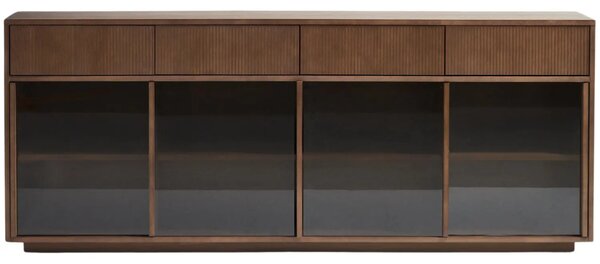 LÉTO -15% Kave Home Hnědá komoda Helvine 200 x 40 cm