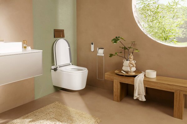 Hansgrohe LavaPura Element S - Závěsné sprchové WC, kompletní sada, AquaHelix Flush, SmartClean, HygieneEffect, bílá 63021450