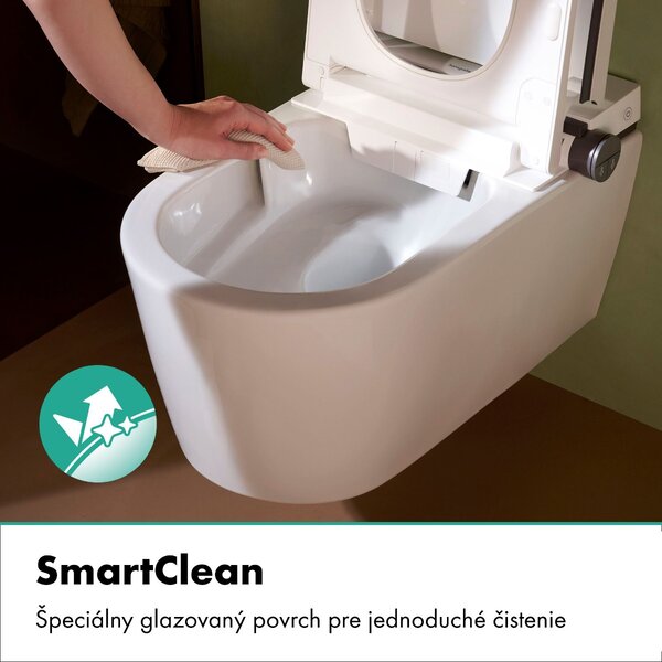 Hansgrohe LavaPura Element S - Závěsné sprchové WC, kompletní sada, AquaHelix Flush, SmartClean, HygieneEffect, bílá 63021450