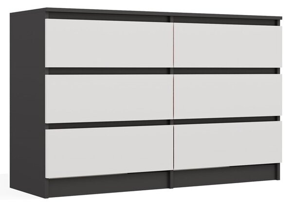 TP Living Komoda Malwa M6 120 cm antracit/bílá
