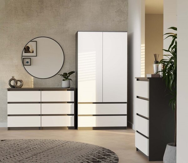 TP Living Komoda Malwa M6 120 cm antracit/bílá
