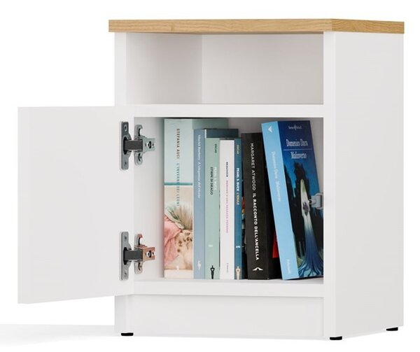 TP Living Noční stolek Galax 30 cm dub artisan/bílý