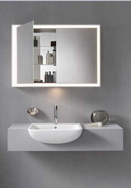 Duravit ME by Starck - Polozápustné umyvadlo 550x455 mm, 1 otvor na baterii propíchnutý, bílá 0378550000