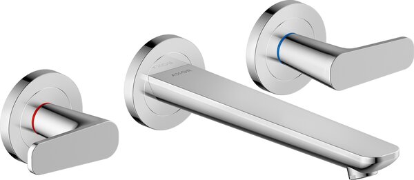 Axor Citterio C - Tříotvorová umyvadlová baterie pod omítku, výtok 193 mm, chrom 49070000