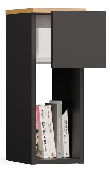 TP Living Noční stolek Galax 20 cm antracit/dub artisan