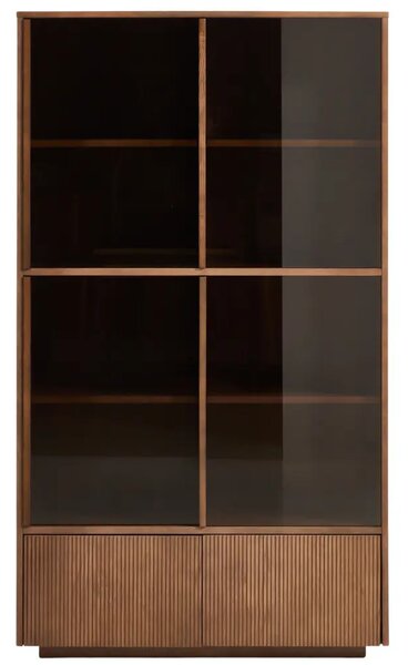 LÉTO -15% Kave Home Hnědá vitrína Helvine 174 x 100 cm