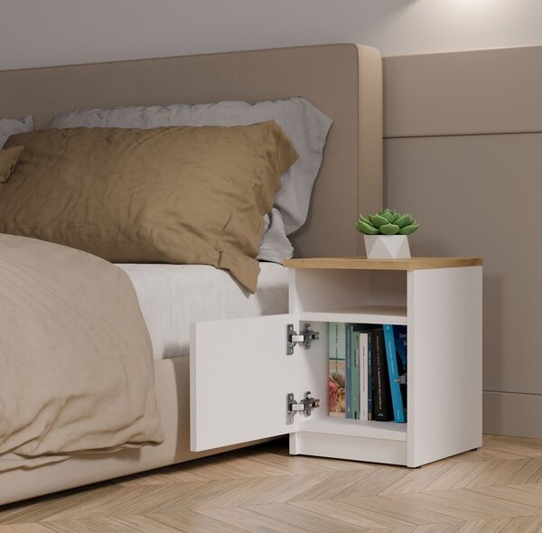 TP Living Noční stolek Galax 30 cm dub artisan/bílý