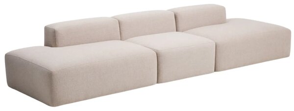 Kave Home Béžová čtyřmístná pohovka Blok 380 cm