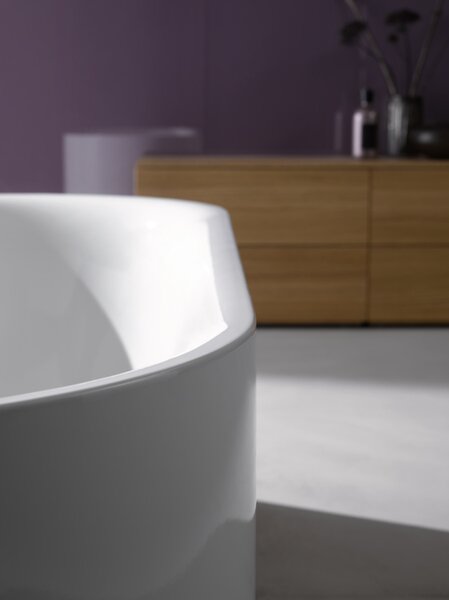 Bette BetteLux Oval Silhouette - Volně stojící vana 1800x800 mm, BetteGlaze Plus, bílá 3466-000CFXXS,PLUS