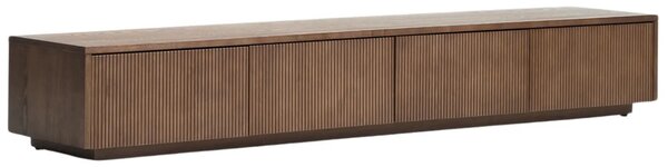 LÉTO -15% Kave Home Hnědý TV stolek Helvine 200 x 40 cm