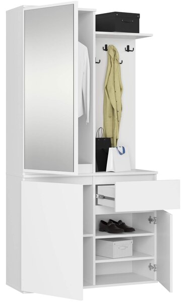 Ak furniture Předsíňová stěna Entro bílá
