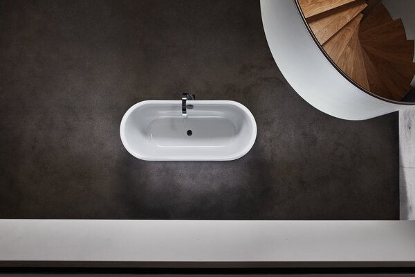 Bette BetteLux Oval Silhouette - Volně stojící vana 1800x800 mm, BetteGlaze Plus, bílá 3466-000CFXXS,PLUS